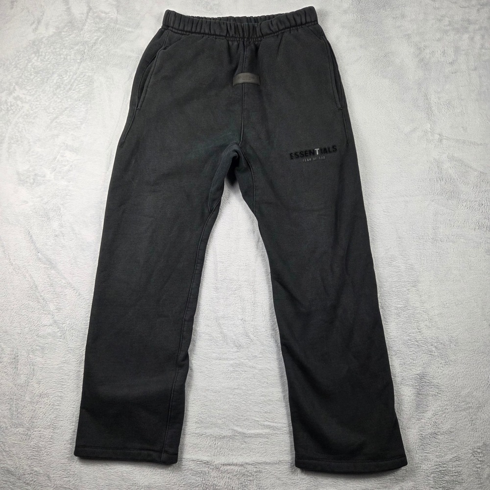 Fear of God Essentials Sweatpants Mens Small Black Excellent Fleece Joggers